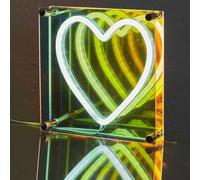 HOME DECO FACTORY - LA0072, Lámpara Acrílica LED Efecto Neón Corazón, Diseño Moderno y Ecológico, Iluminación Suave y Relajante, Ideal para Dormitorio o Salón, Tamaño: 30 cm, Color: Blanco