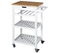 Home Deco Factory Mesa Camarera con Ruedas Blanca