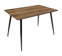 Mesa de comedor de madera natural rectangular de 75x75x115cm