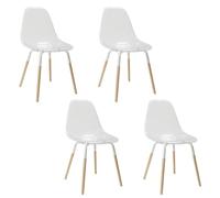 HOME DECO FACTORY Pack de 4 Sillas Transparentes Phenix Cómodas Marrón | Madera, pack de 4 sillas transparentes Phenix, mobiliario funcional, asiento cómodo, comedor, marrón y negro
