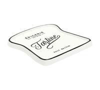 HOME DECO FACTORY Plato de Tostadas de Gres Brunch y Cenas Blanco Negro | Gres, plato de tostadas, brunchs y cenas elegantes, resistente, servicio de mesa, blanco y negro