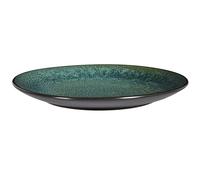 HOME DECO FACTORY Plato Elia de Cerámica Diseño Moderno 27 cm Verde | Cerámica, plato Elia, 27 cm, diseño moderno y elegante, duradero, servicio de mesa, verde y negro
