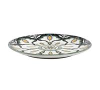 HOME DECO FACTORY Plato Mandala Color Vibrante 19 cm Verde | Cerámica, plato, motivo mandala, 19 cm, diseño artístico, color vibrante, servicio de mesa, verde