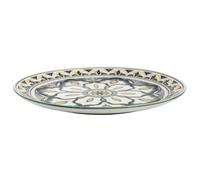HOME DECO FACTORY Plato Mandala Diseño Artístico 26 cm Verde | Cerámica, plato, motivo mandala, 26 cm, diseño artístico, todas las comidas, servicio de mesa, verde