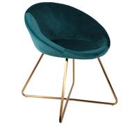 Home Deco Factory Silla Butaca Azul con Patas Metálicas