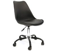Home Deco Factory Silla con Ruedas Kiruna Negra