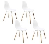 HOME DECO FACTORY Silla Escandinava Phenix Cómoda Blanco