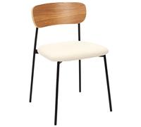 Set de 4 sillas rizo loki marrón/blanco