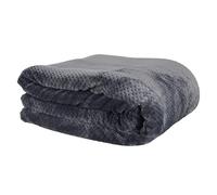 HOME DECO FACTORY - TX80251, Manta Suave Nido de Abeja en Poliéster para Decoración Interior, Diseñada para Sofá o Cama, Dimensiones 180x220cm, Color Gris