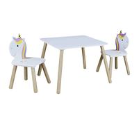 Home Deco Kids Mesa con 2 Sillas Infantiles Unicornio