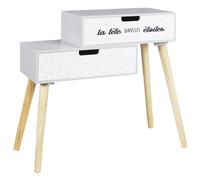 Home Deco Kids Mesita con 2 Cajones Gris Estrellas