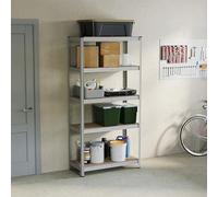 Home Discount Casa de Descuento 5 Niveles Capa Estante de Almacenamiento estantería Accesorio de Cocina Resistente Garaje estantería, 875 kg Capacidad, galvanizado, tamaño Grande
