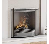 Home Discount Casa de Descuento® Buckton Protectora para Chimenea Fire Screen, Negro