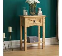 Home Discount Corona 1 cajón Pino Mesa Consola con Estante