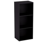 Home Discount Vida Designs Oxford - Estantería de 3 estantes, Hecha de Madera de Roble, para Oficina, Sala de Estar Moderno 80 x 32 x 24 cm Negro