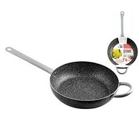 Home Family Sartén con Mango, Revestimiento Antiadherente, 34 cm, Acero Inoxidable, Negro/Gris