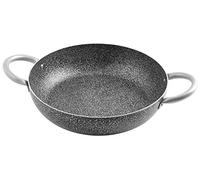 Home Family Stone Cazuela Antiadherente con 2 Asas, piedra, negro/Gris, 30 cm