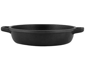 Home Granchef Tegame, Rivestimento Antiaderente con 2 Manici, Rotonda, Alluminio Pressofuso, Nero, 22 cm