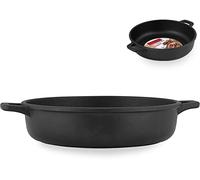 Home Granchef Tegame, Rivestimento Antiaderente con 2 Manici, Rotonda, Alluminio Pressofuso, Nero, 36 cm