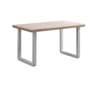 Home Heavenly® - Mesa Comedor Extensible Estilo Industrial Jack. Mesa de 140x80 cm. 2 tramos de extensión a 180 hasta 220 cm. (Roble Nordish - Blanco)