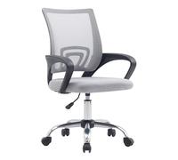 Home Heavenly® - Silla Escritorio Juvenil Nala, Silla Oficina giratoria y Regulable en Altura, en Tejido 3D y Patas metálicas. 100x52x54 cm. (Gris)