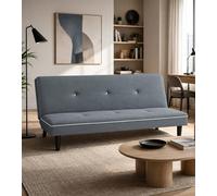 Home Heavenly® Sofá Cama Sol Clic clac 3 plazas 86,5 x 190 x 88 cm sofá Cama Plegable con Patas Alta, Color Gris