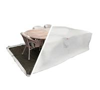 HOME It Garden Funda protectora para muebles de jardín 235×180×95 cm - Oxford 600D recubierto de PVC, impermeable, protección UV, 2 ventilaciones, cremallera y cordón, arena