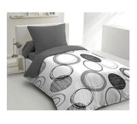 Home Linge Passion Audace Conjunto de edredones de microfibra 140x200 cm + 1 funda de almohada 63x63 cm - Gris Claro - HOM3701393708289