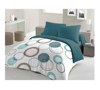 Home Linge Passion HOM3701393712729 Juego de edredón Audace - edredón 220 x 240 cm + 2 fundas de almohada 63x63 cm - Azul pato