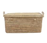 Home Maison - Baúl de almacenamiento para hoja de palmera, 20 x 40 x 20 cm, diseño marroquí, color natural
