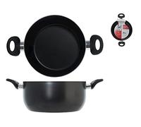Home Maitre Cacerola Antiadherente con 2 Mangos, Aluminio, Gris Antracita/Negro, 24 cm