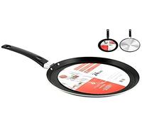 HOME Maitre-Crepera de Aluminio con Revestimiento Antiadherente. Diámetro: 24 cm. Color Antracita, Metal, Negro, Gris