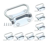 HOME MASTER HARDWARE Caja de herramientas de 8,9 cm con anilla de tracción, caja de herramientas para puerta de elevación, manijas chapadas en zinc, paquete de 8