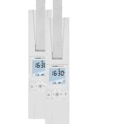 Home Pilot Juego de 2 x RolloTron Premium Smart Power + botón de pared | Incluye: 2 bobinadores eléctricos RolloTron premium Smart Power, enrollador de correa + botón de pared inteligente para mando