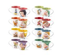 Home - Siete enanitos, juego de 12 tazas de desayuno jumbo Siete enanitos POP, 420 cc, personajes surtidos, New Bone China, aptas para lavavajillas y microondas