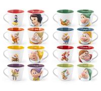Home - Siete enanitos, juego de 12 tazas de té 'Siete enanitos POP, 280 cc, personajes surtidos, New Bone China, aptas para lavavajillas y microondas