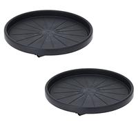 Home & Styling Soporte de plástico para macetas de 35 cm con ruedas (juego de 2)