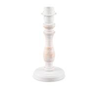 home sweet home collection Base de lámpara de mesa rural Femme para pantalla | 11,5/11,5/26,5 cm | Blanco | Pie de lámpara de mesa de madera E27 | para pantalla de lámpara | Pantalla Máx. 35cm