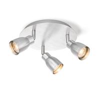 home sweet home collection Moderno Lámpara de techo LED Alba | 22/22/13.5 | Acero pulido | 3 luces spot de techo | metal | Regulable | Incluye bombillas LED | GU10 | 5W | 390lm | luz blanco