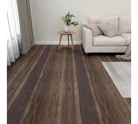 Home Tools - Tablones de suelo autoadhesivos, 20 unidades, PVC, 1,86 m2, color marrón oscuro
