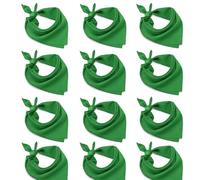 HOME UNIVERSAL® Lote 12 Pañuelos Rojos | Pañuelos Rojos San Fermín | Fiestas del Toro | Lote Grande 12 Unidades (Verde · 12 Unidades (55X55CM))