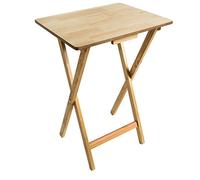 Home Vida Mesa Plegable para Aperitivos, Madera, Natural