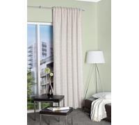 HOME WOHNIDEEN Cortina confeccionada Minas de Jacquard con Aspecto 3D, 245 x 140 cm, Opaca, Color: Beige, tamaño: 245 x 140 cm, número: 1 x