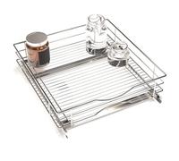 Home Zone Living Organizador extraíble | 11 pulgadas de ancho x 21 pulgadas de profundidad | cesta de cocina organizadora para debajo del gabinete, metal, Estilo cesta, 20" W x 21" D