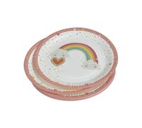 Homéa, 6 Platos de Cartón D23Cm Rainbow