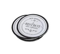 Homéa, - Juego de 10 platos de cartón D23Cm Bistrot sin película de plástico