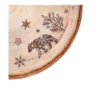 Homea, Juego de 12 servilletas de papel, 3 pliegues de 32 cm, animales en madera