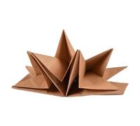 Homea, Juego de 12 servilletas Pre Plegadas de Papel 3 Pliegues 40 x 60 cm Kraft