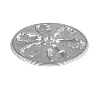 Homéa, Juego de 2 bandejas para ostras de Pet D25 cm, color plateado