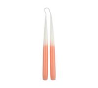 Homea, Juego de 2 velas Candelabro 26 cm Arty Tie And Dye Blanco y Blush